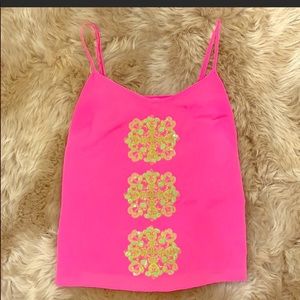 SOLD Lilly Pulitzer Tank Hot Pink Small